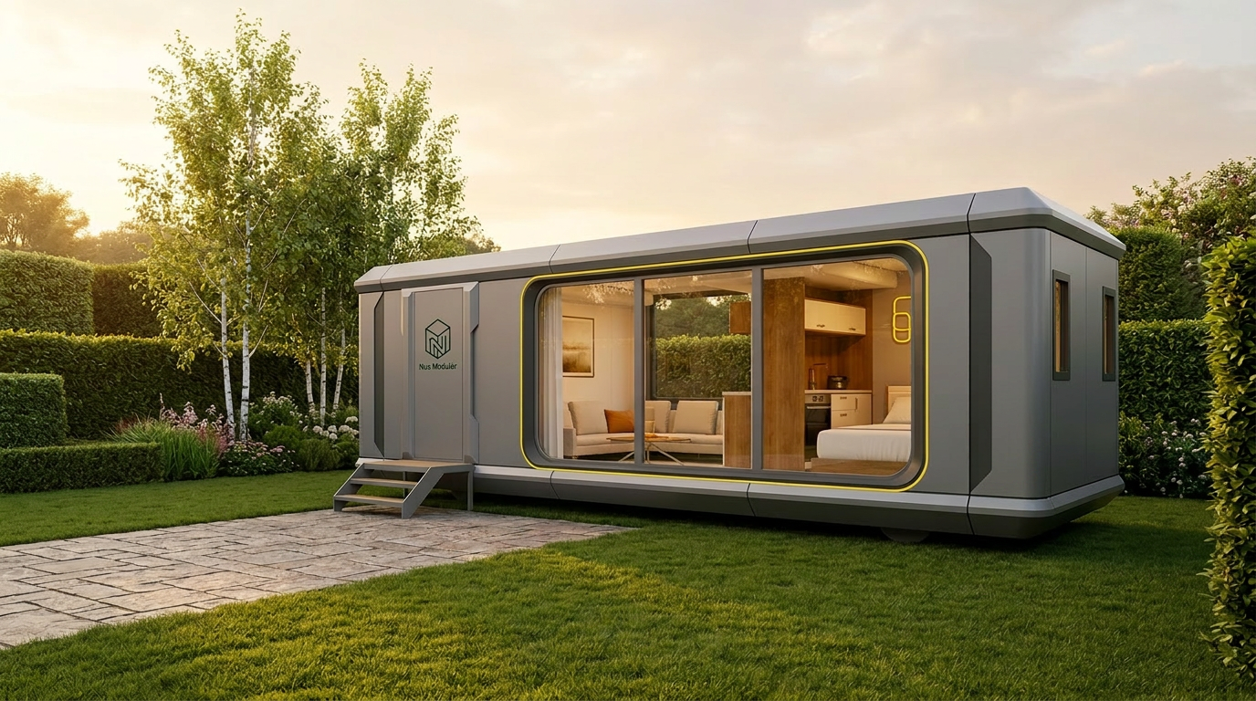 Nua pod in garden at golden hour