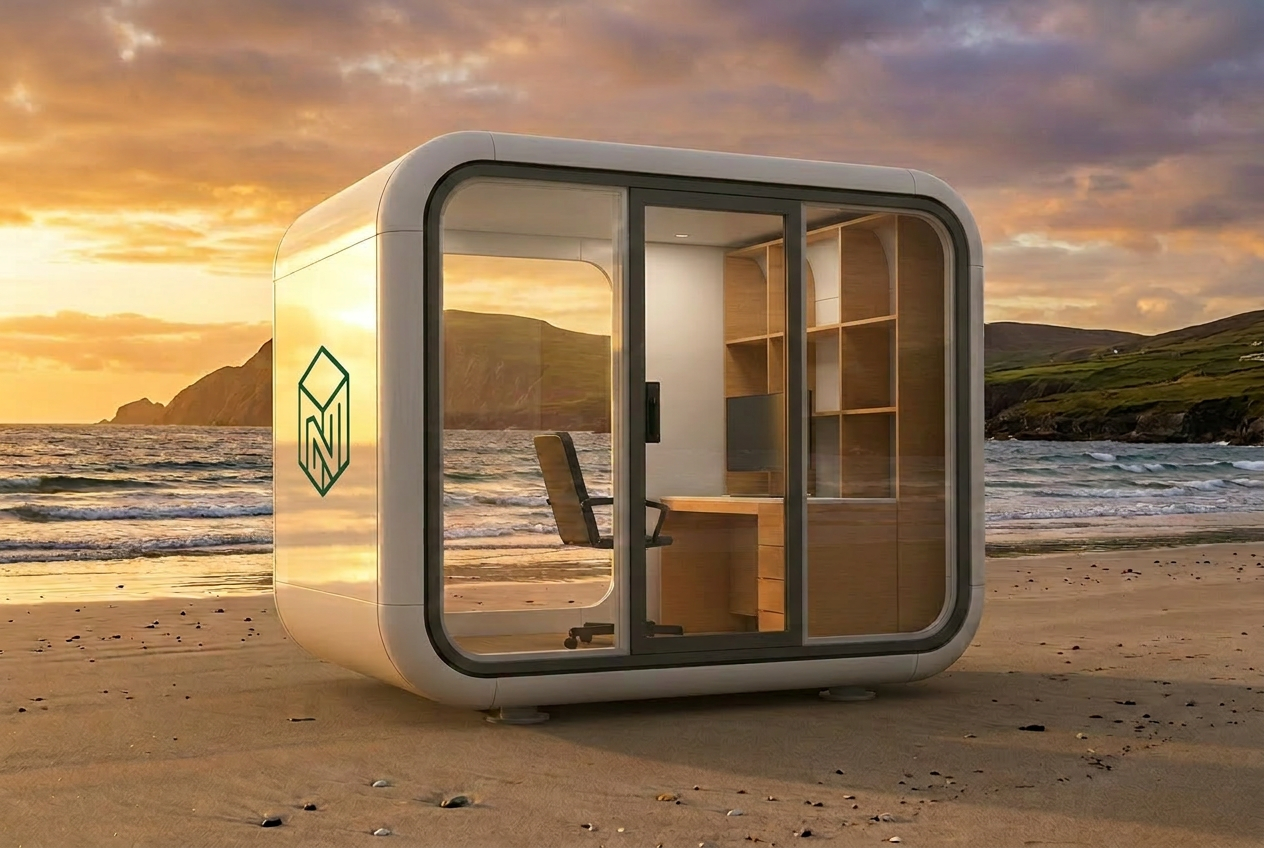 Nua Modular pod by the Irish seaside